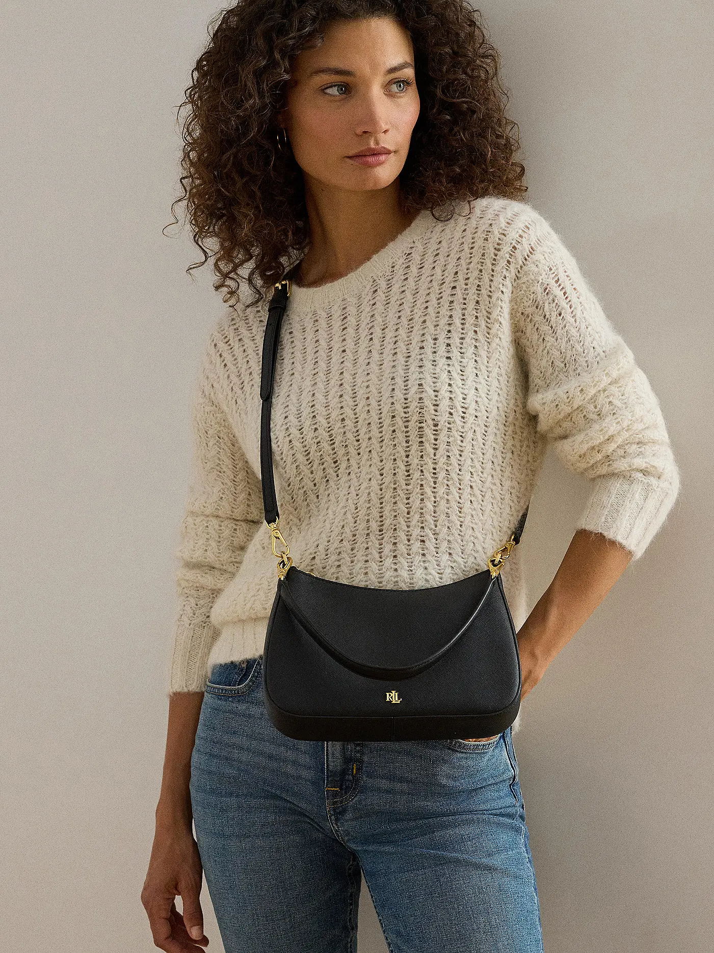 LAUREN RALPH LAUREN | Ledertasche - Henkeltasche DANNI 26 Medium | 